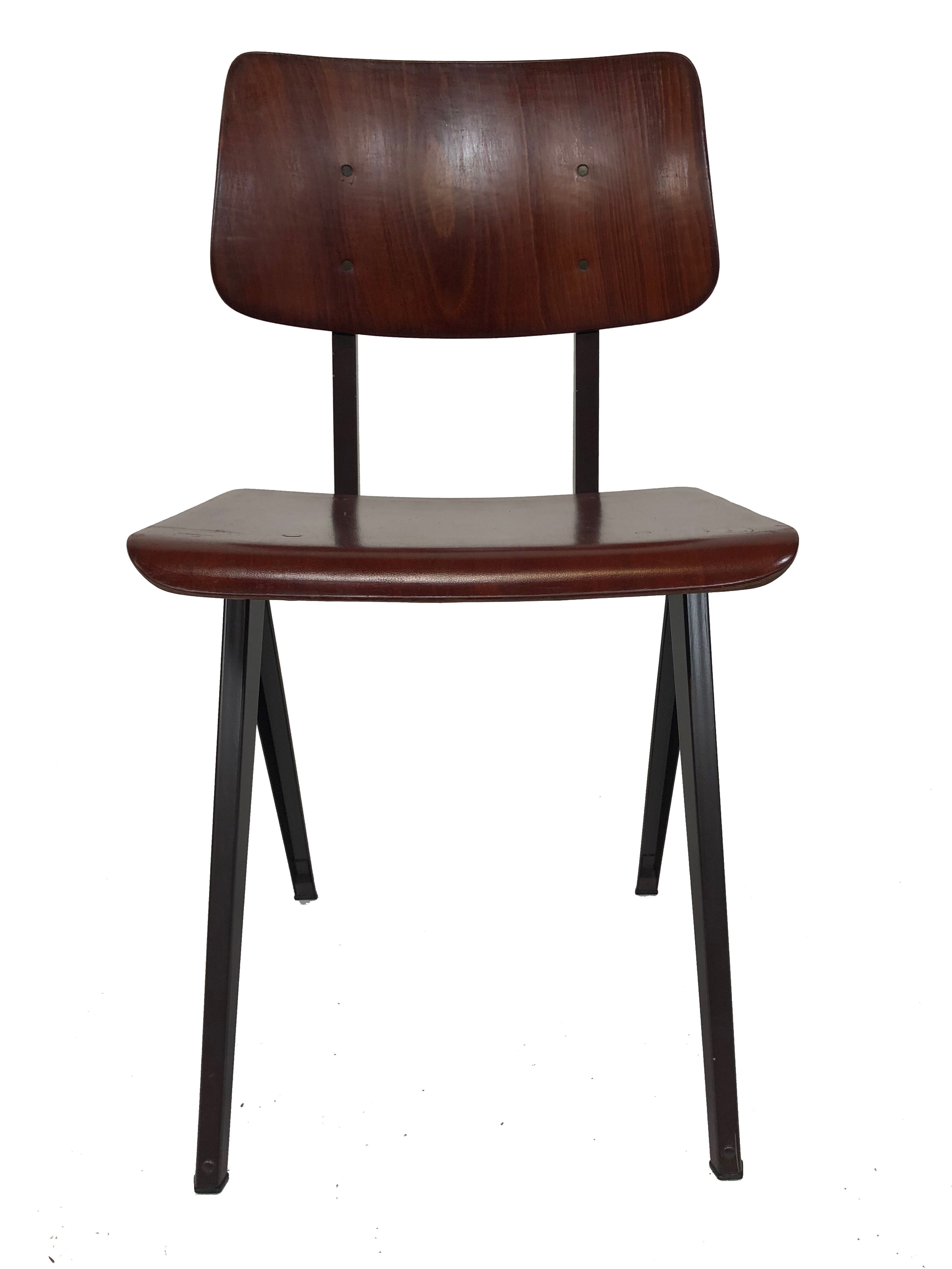 Vintage industrial chair Galvanitas S16 Pagholz Netherlands 60's