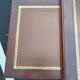 Old style flat desk louis xvi leather tray with 2 pulls
