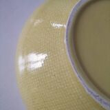 Salins Miramar lemon yellow dish – textured earthenware, 1950s–60s