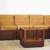 1970s Modular Beechwood Sofa by Frigerio – Original Fabric Upholstery, Set of 6