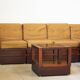 1970s Modular Beechwood Sofa by Frigerio – Original Fabric Upholstery, Set of 6