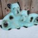 Art Deco ceramic animal statue - dogs