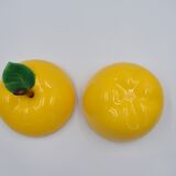 Vintage ice bucket ice cream yellow apple 1970's 70's