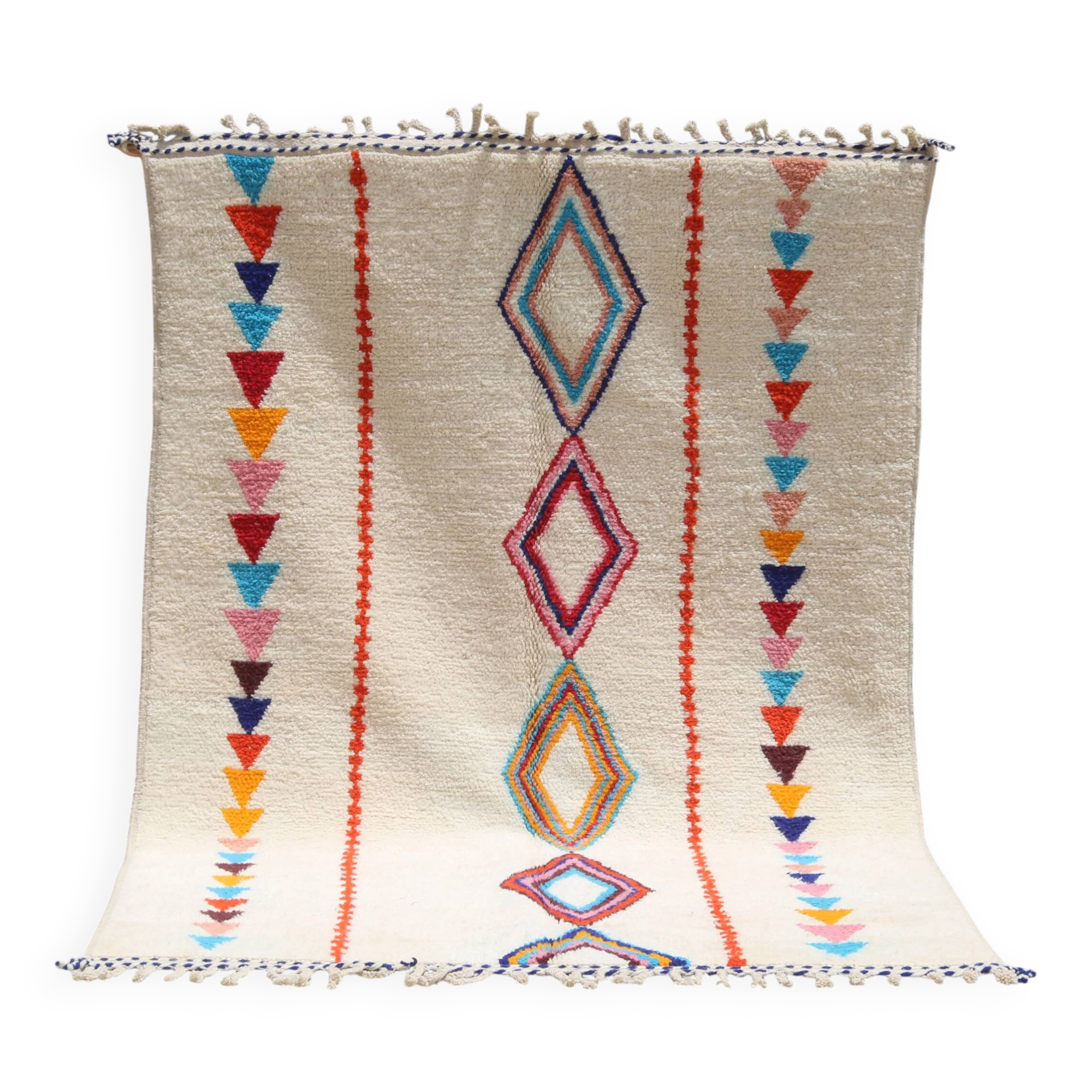 Large handmade colourful rug, 285 x 200 cm - G1028
