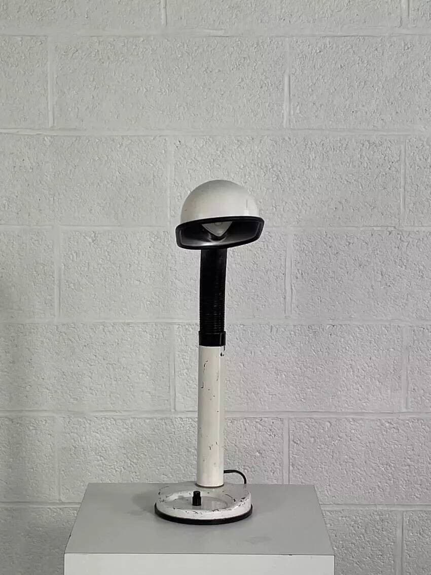 Vintage white articulated desk lamp