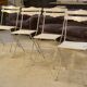 Set of 4 folding garden chairs from the 1960s.