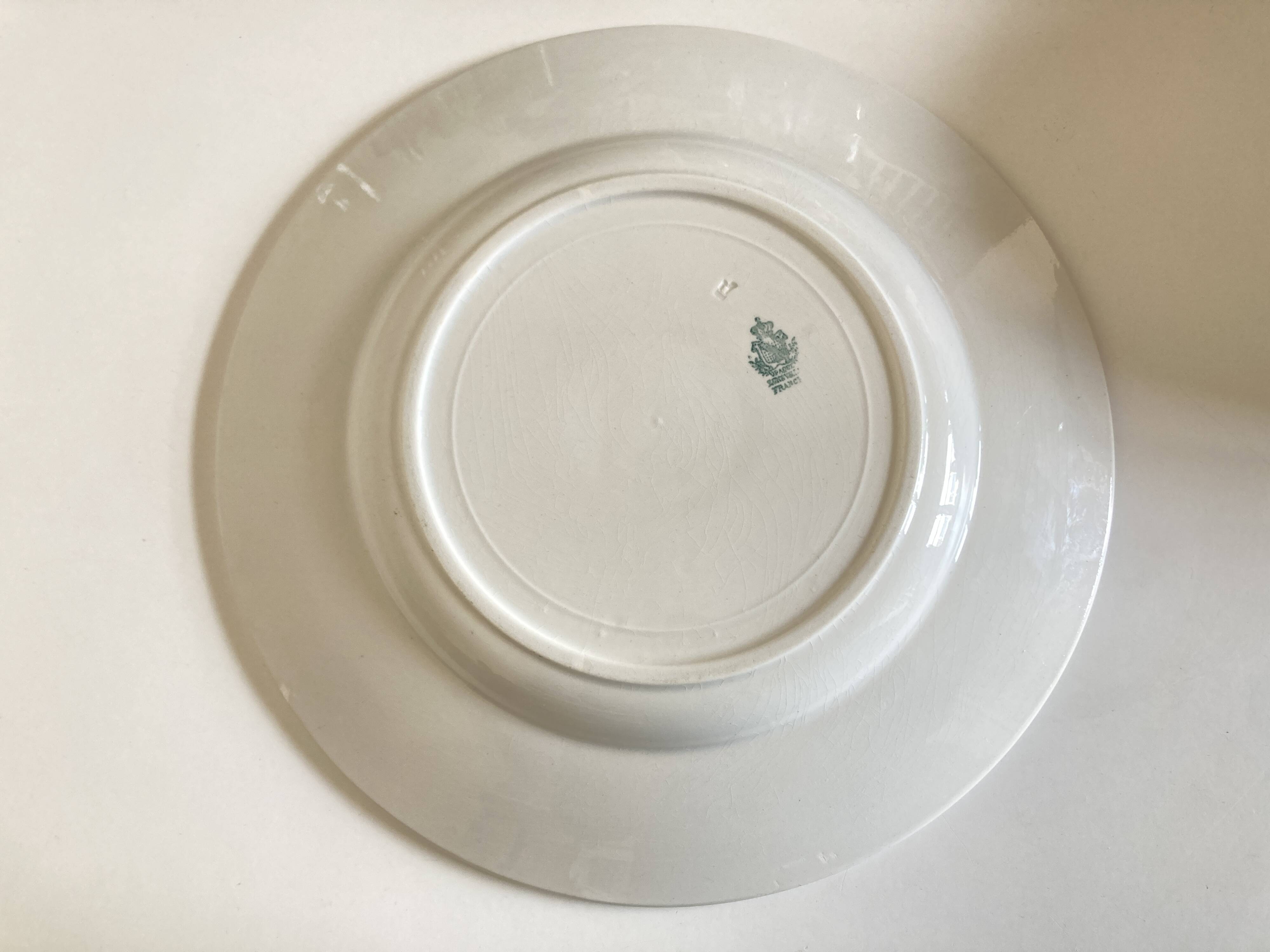 XXXL plate centrepiece Lunéville 1900 in white earthenware