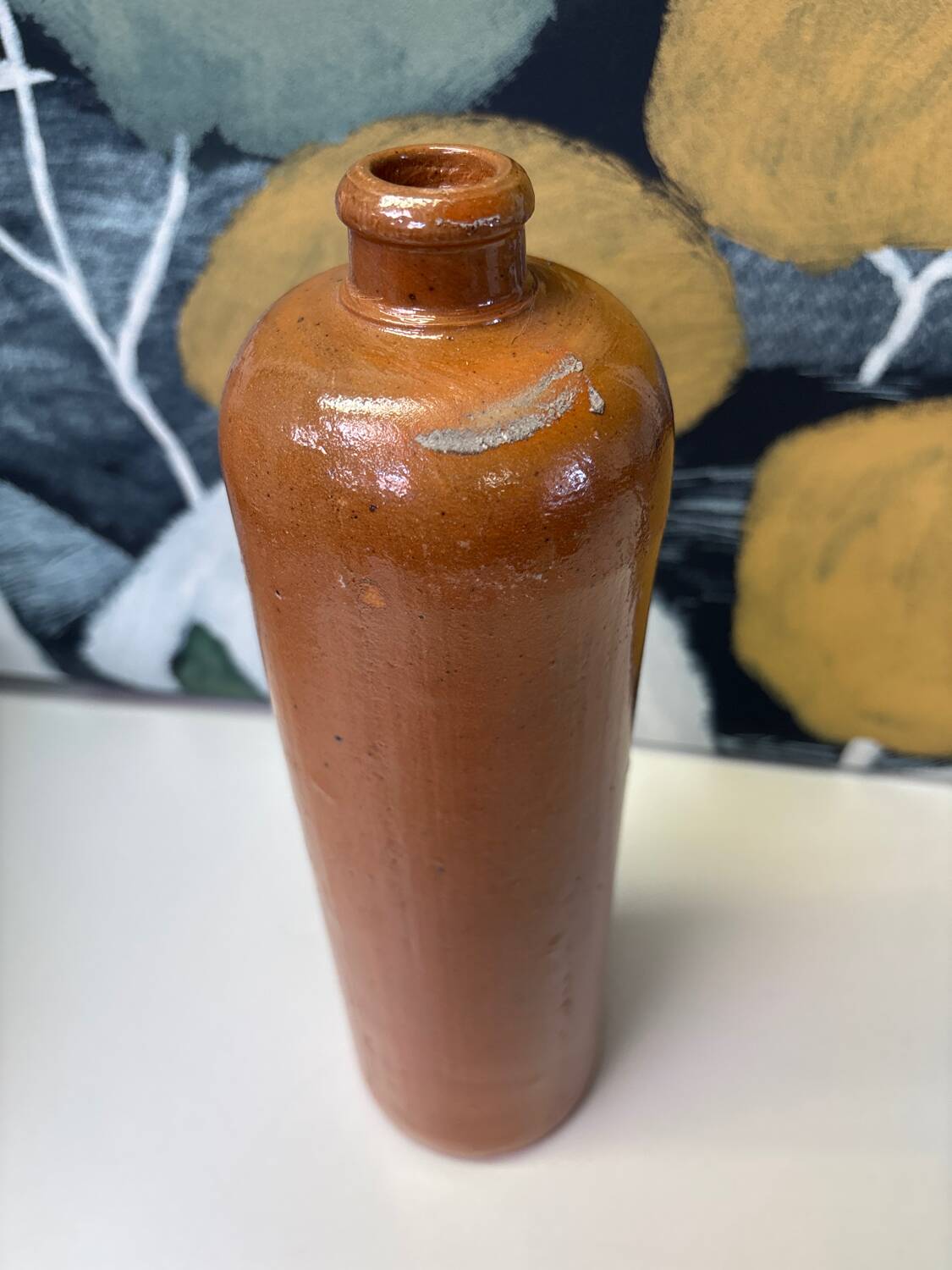 Antique glazed stoneware bottle