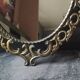 Ancien miroir ovale de style Baroque, Rococo en régule doré