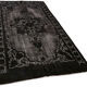 Handmade hi-low pile oriental 1980s 153 cm x 261 cm black rug
