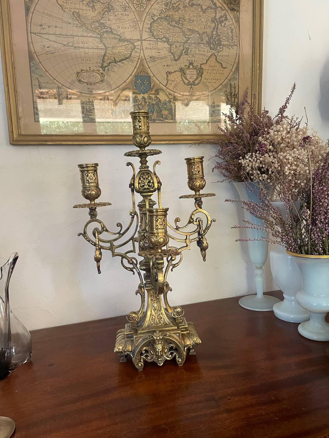 19th century gilded bronze candlestick