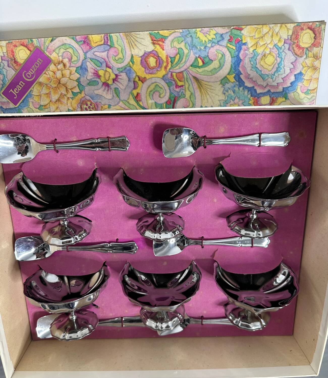 Jean Couzon 12-piece stainless steel ice cream service