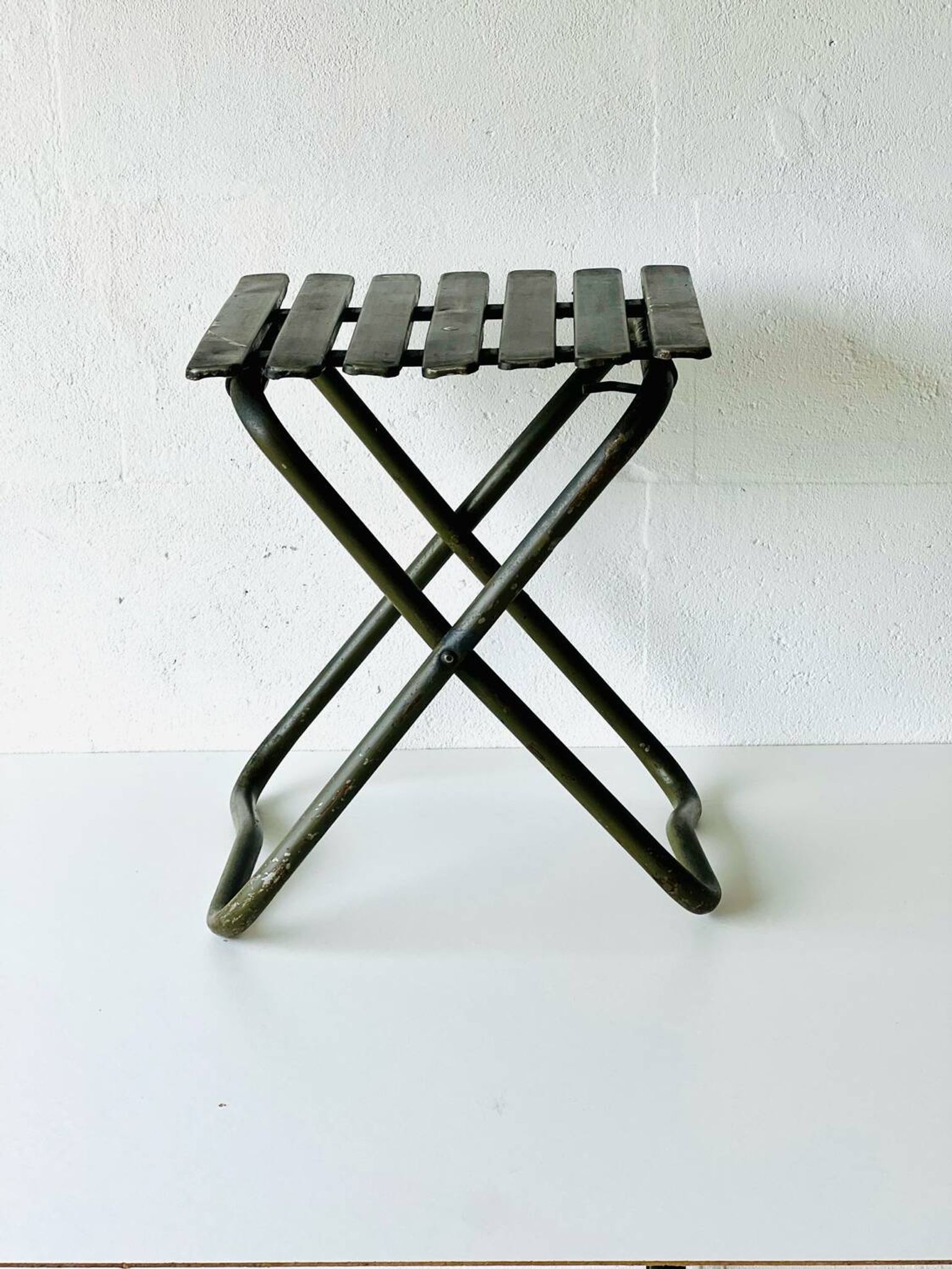 Chaise pliante industrielle de l'armée, 1960'