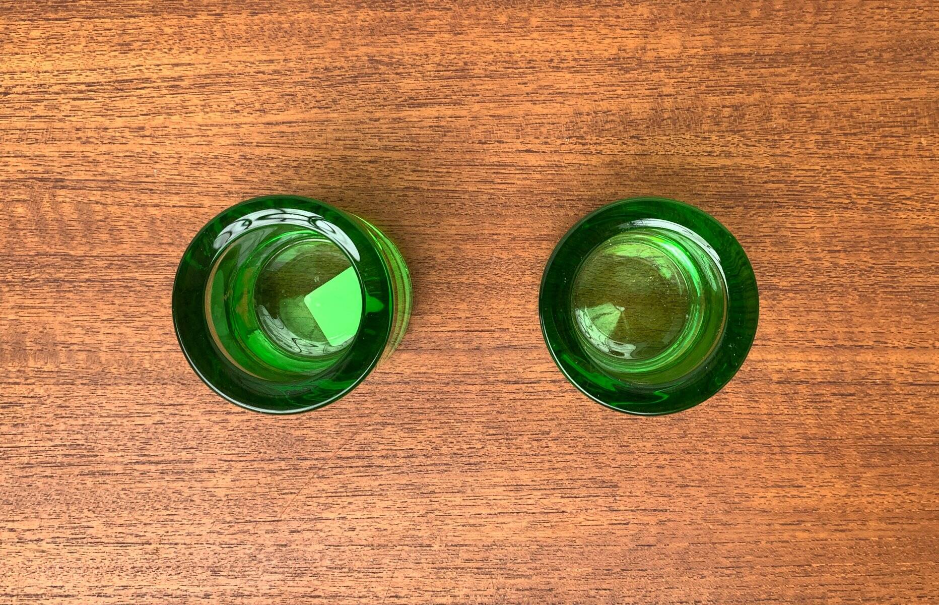 Lime Kivi Votive Candle Holder Marimekko by Heikki Orvola for Iittala, set of 2