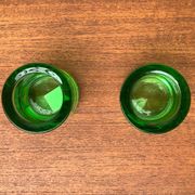 Lime Kivi Votive Candle Holder Marimekko by Heikki Orvola for Iittala, set of 2
