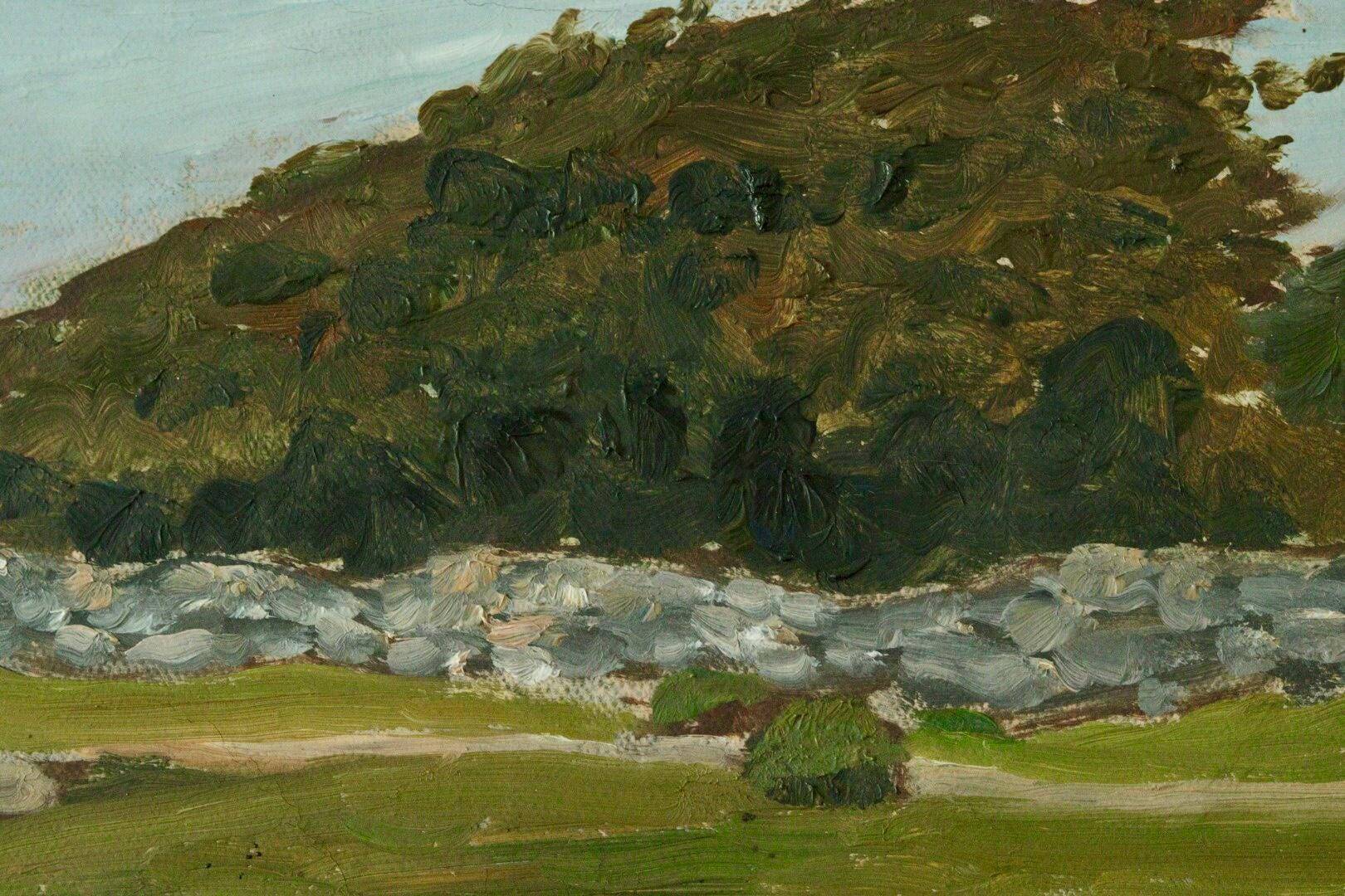 Original oil on canvas from the mid-20th century – landscape
