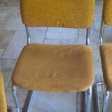 Lot de 4 chaises tubulaire chromé vintage