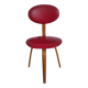 Vintage Bow-Wood chair by Steiner - red seat and dark wood