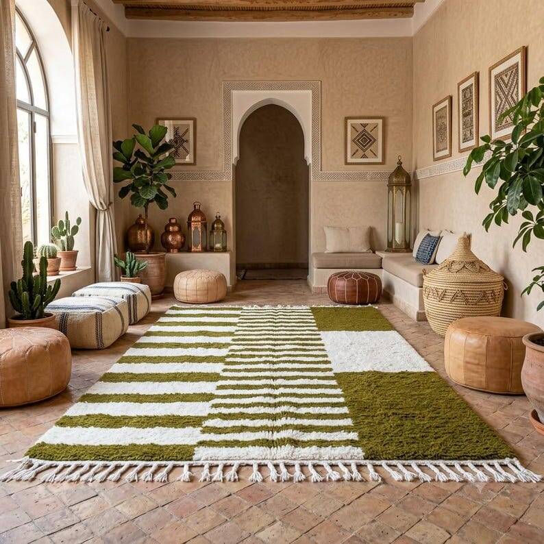 Tapis berbère fait main artisanale traditionnelle taille 150/250 cm
