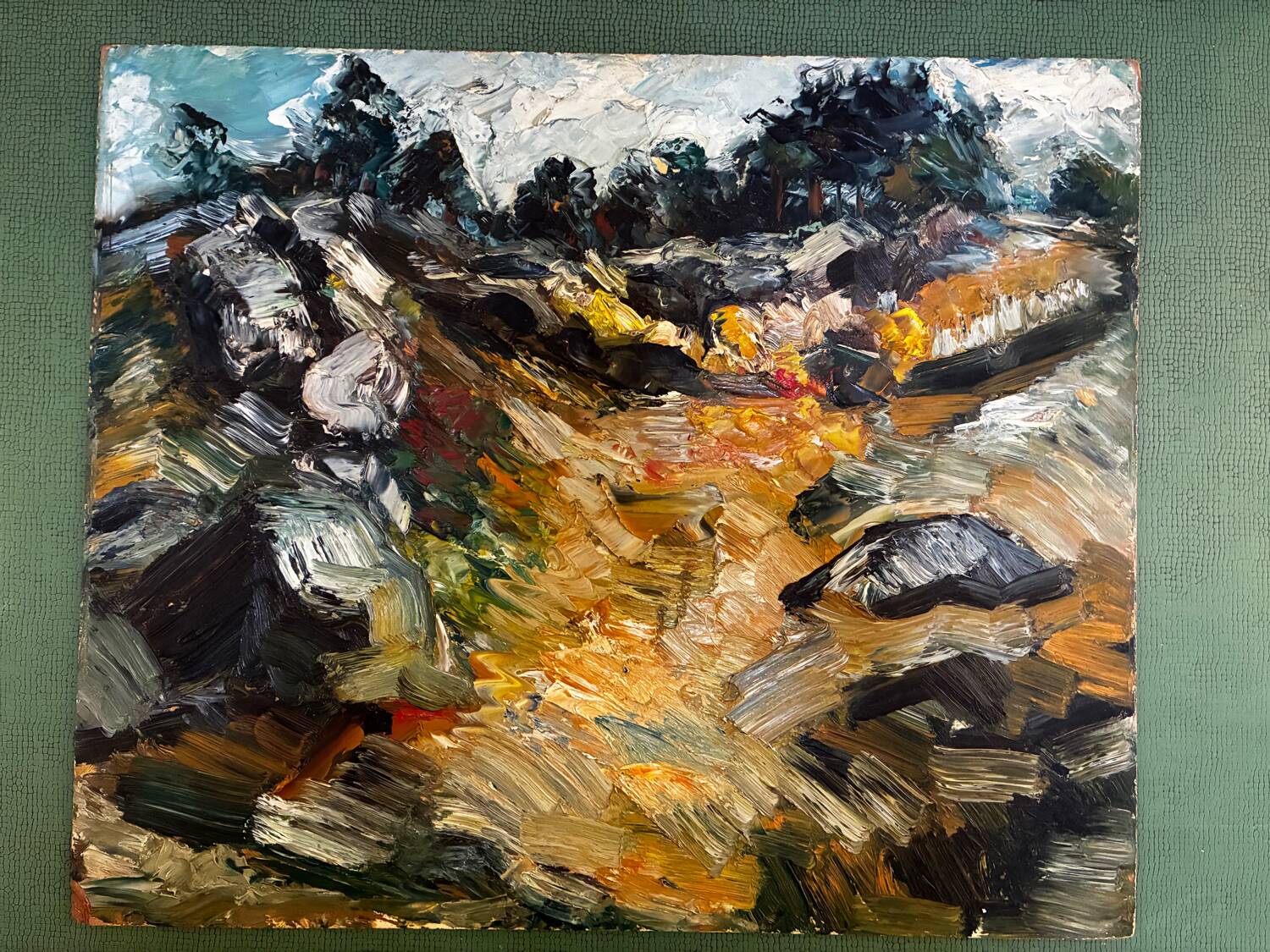 Tableau paysage Barbizon 1964