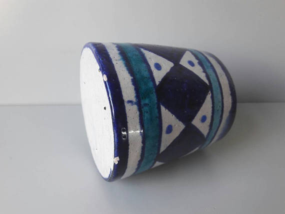 Paire de tasses en céramiques bleue - scandinaves
