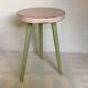 Children's tripod stool in painted wood