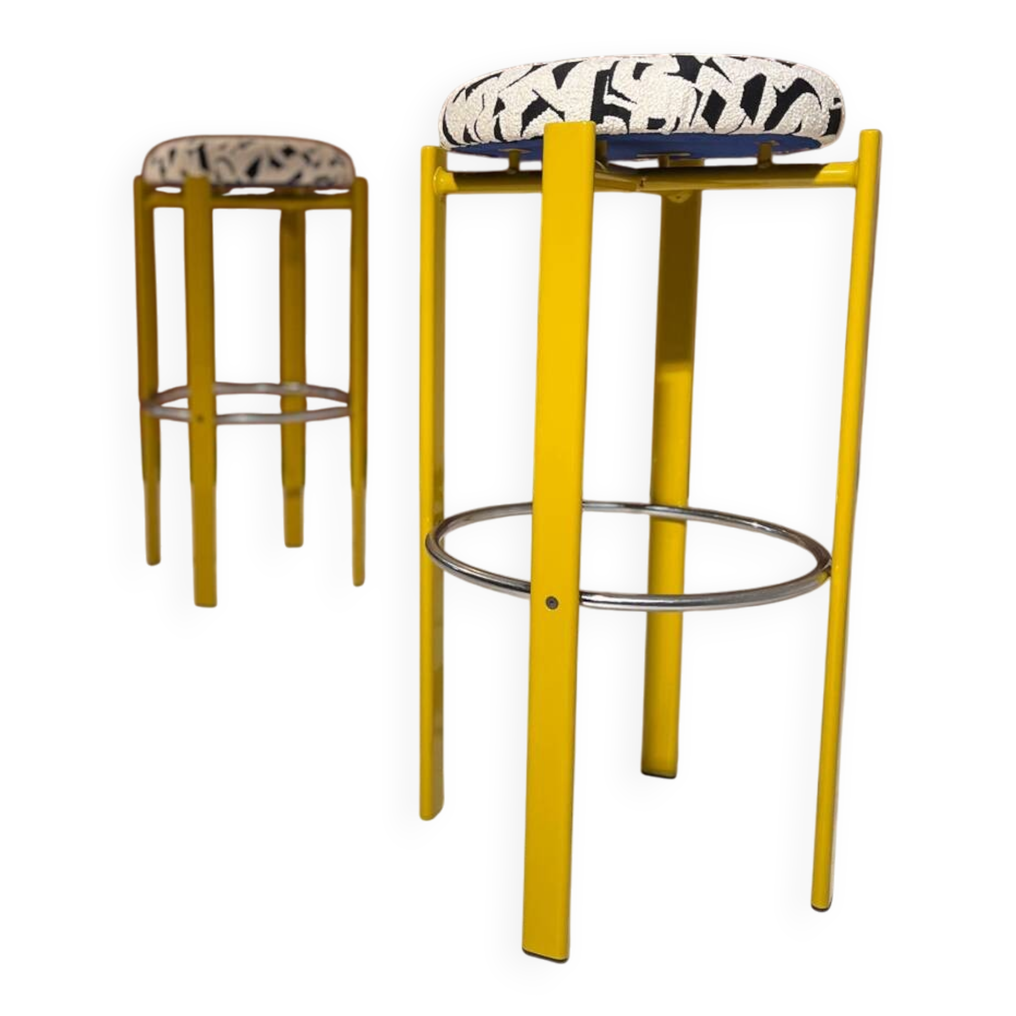 Paire de tabourets de bar vintage vers 1980
