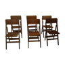 Lot of 6 foldable theater chairs stamped