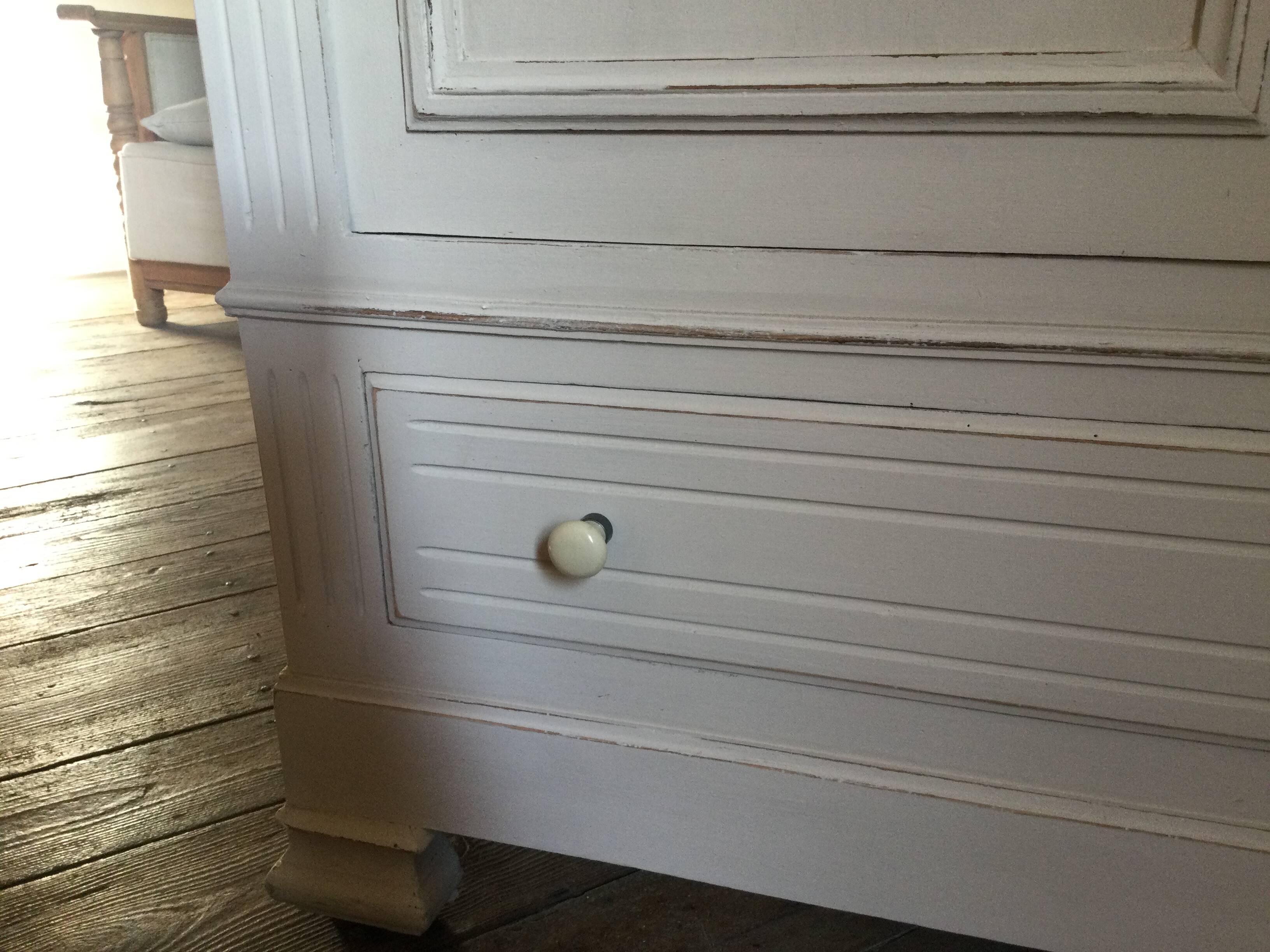 Old patinated wardrobe