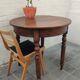 Antique round table 1920 elm