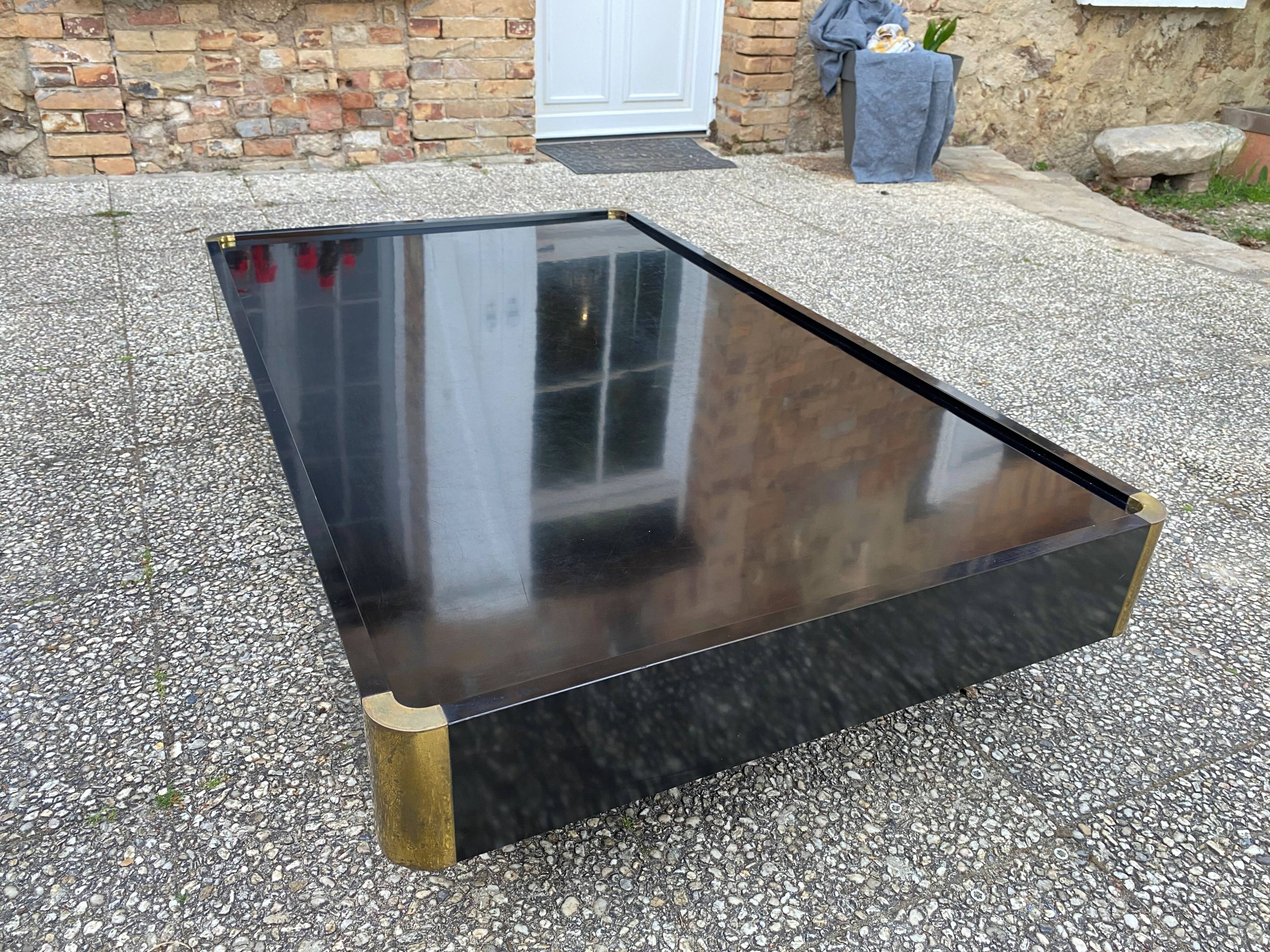 Vintage black coffee table from the 50s