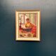Original Swedish Oil on Panel – “Woman Reading Book” by Einar Emland
