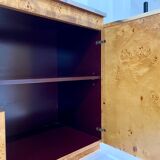 Enfilade loupe d'elm and brass 1970s