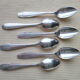 Set of 6 teaspoons in silver metal Vintage Goldsmith Apollo