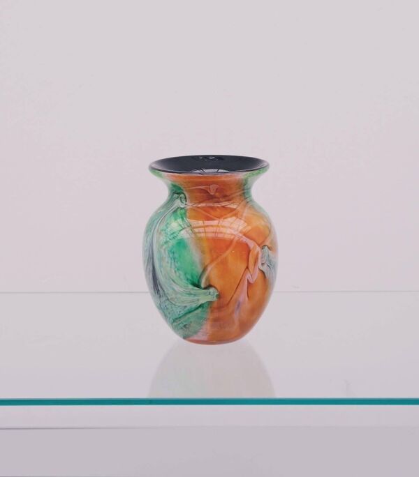 Vase « silice création »de jean michel operto en verre soufflé