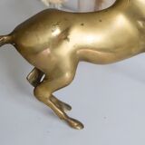 Vintage golden brass horse