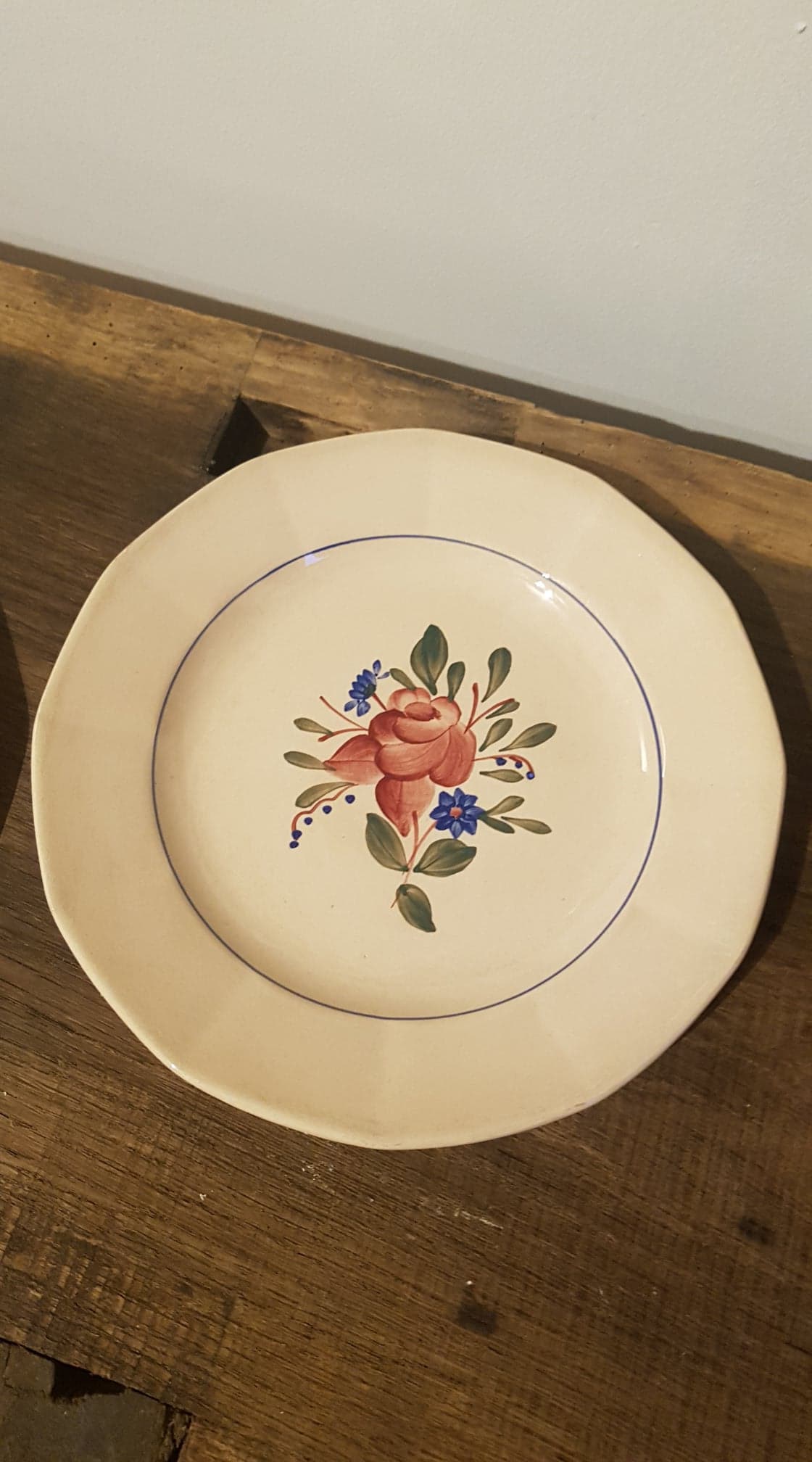 Lot of 2 plates Digoin Sarreguemines model 9177