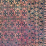 Carpet vintage made afghan turkmen hand 105 x 152 cm