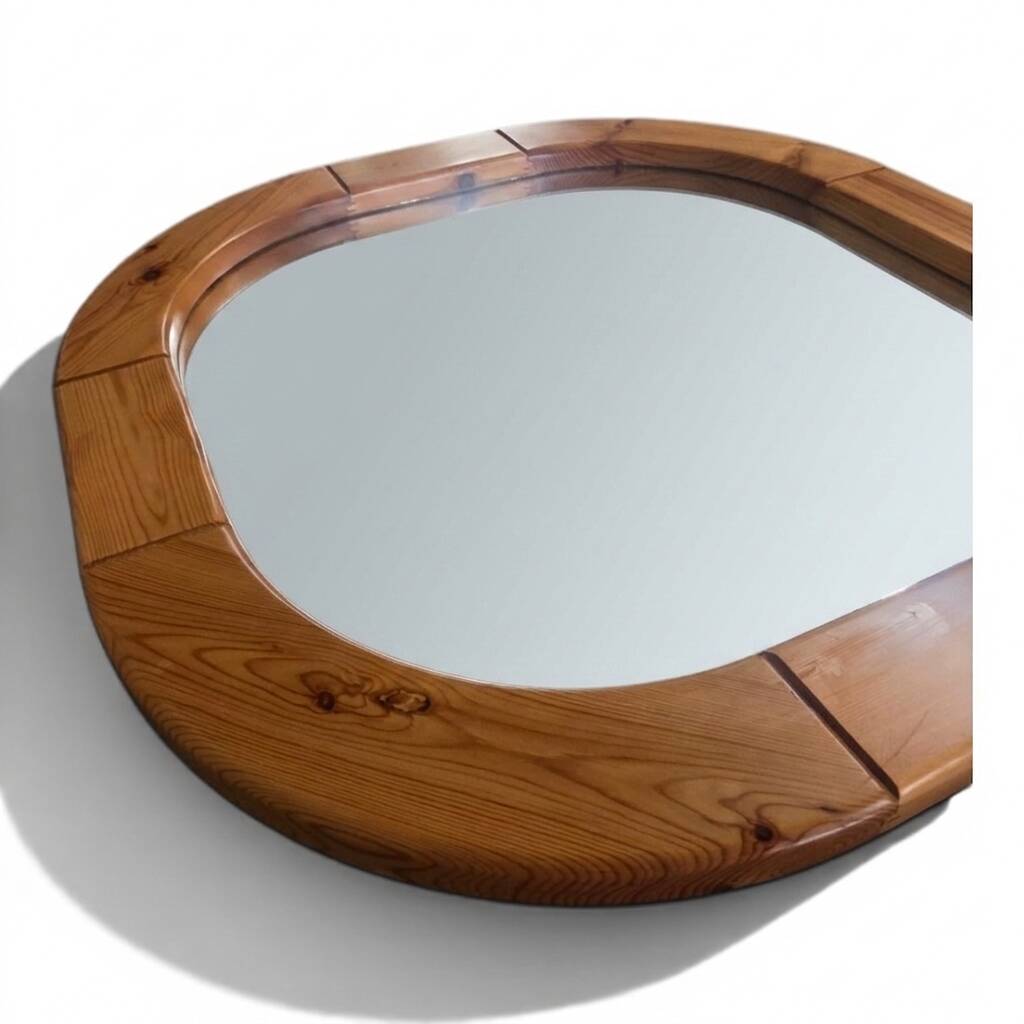 Miroir Vintage IKEA – Modèle Rare en Pin – Circa 1970