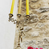 Chandelier ange 3 branches en laiton