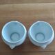 Set of 2 mini French porcelain soup tureens