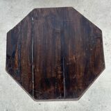 Pedestal table or small octagonal side table quadripod base with modernist spacer