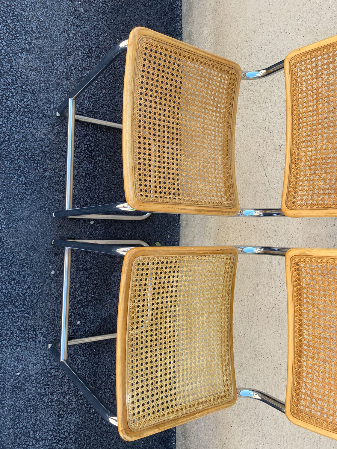 Paire de chaises de bar Cesca par Marcel Breuer Edition 1970