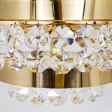 Lustre Bakalowits Vienna in gilded brass and diamond crystals, Austria, 1970