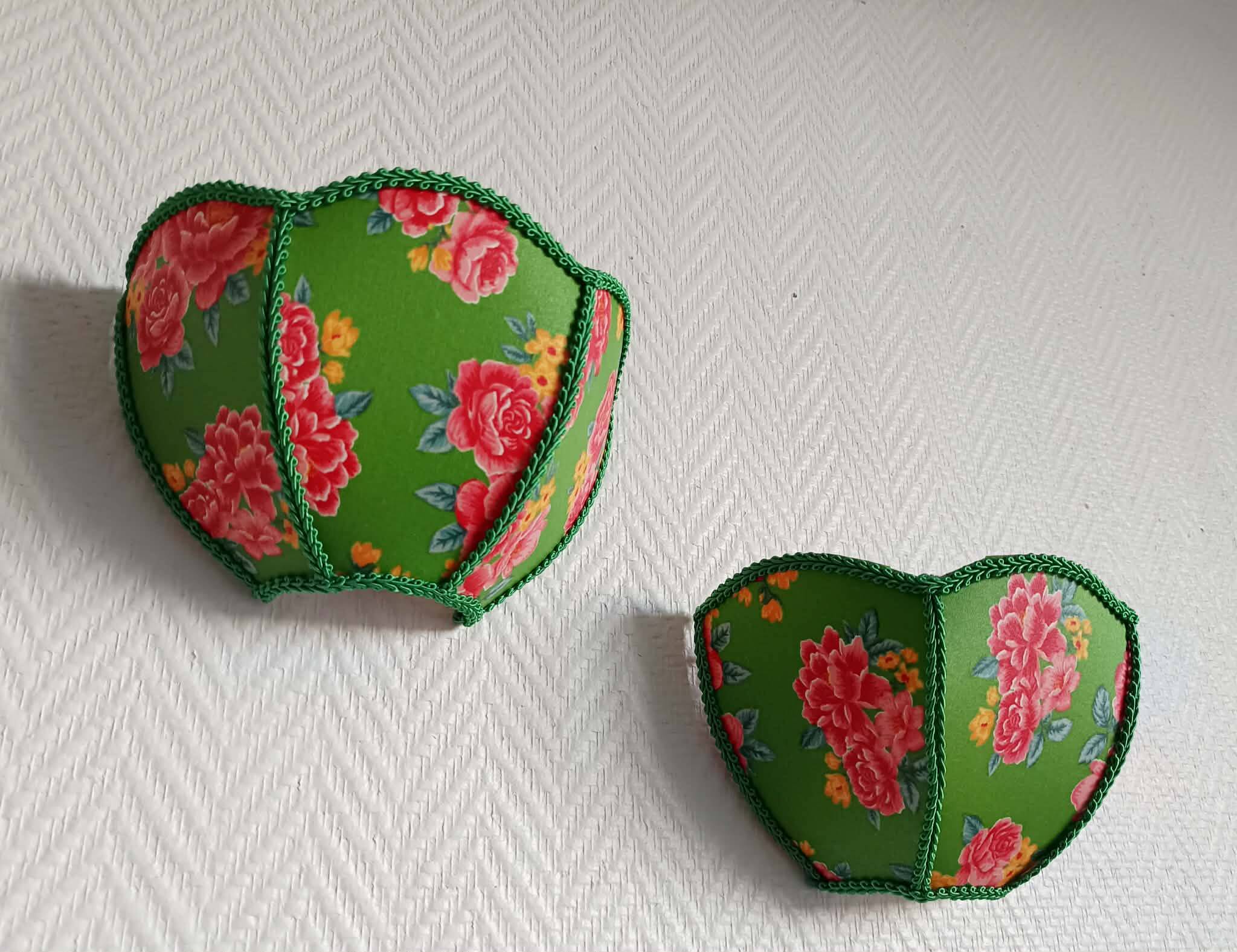 Pair of vintage flower wall lights