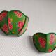 Pair of vintage flower wall lights
