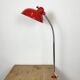 Large Red Industrial German Workshop Table Lamp from Helo Leuchten, 1950s