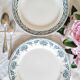 Antique earthenware dessert plates accompanied by a dish