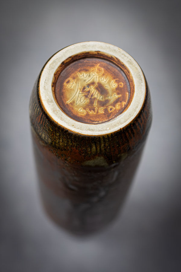 Bouteille en grès émaillé par Carl Harry Stålhane - Rörstrand – Suède 1960