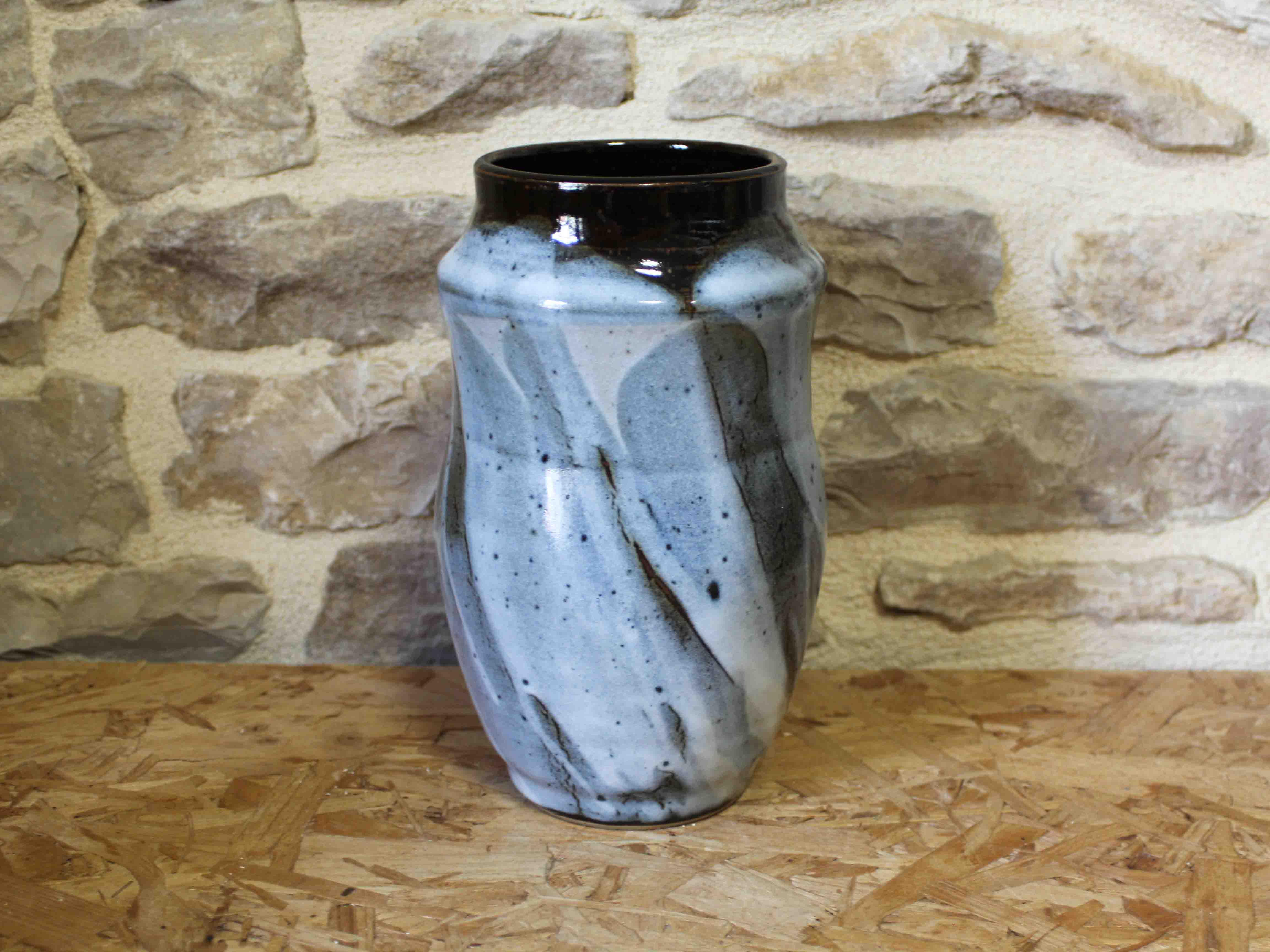 Glazed stoneware vase by Dominique Foa